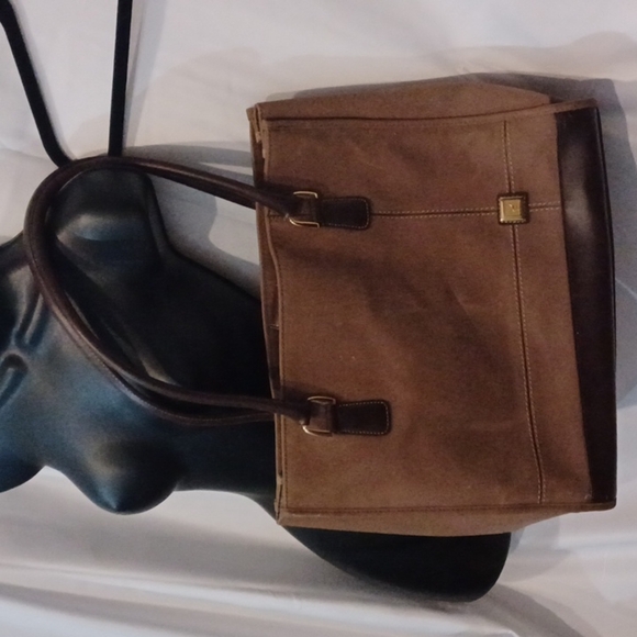 Diane Von Furstenberg Large Brown Shoulder Bag, 14"×15.25"×5.5"